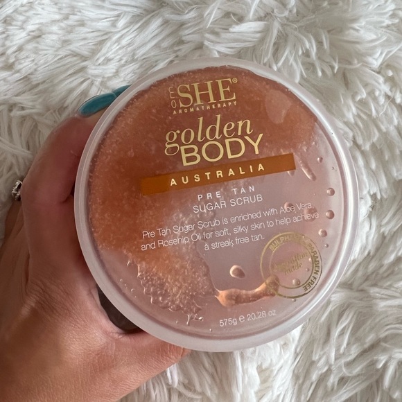 𝅺NEW! OM SHE Aromatherapy Australia Golden Body Pre Tan Sugar Scrub - Picture 2 of 5